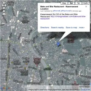 Map to Bake and Bite Restaurant - Kaewnawarat location