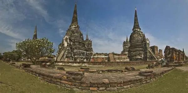 Three Chedis of Wat Phra Si Sanphet Ayutthaya Thailand